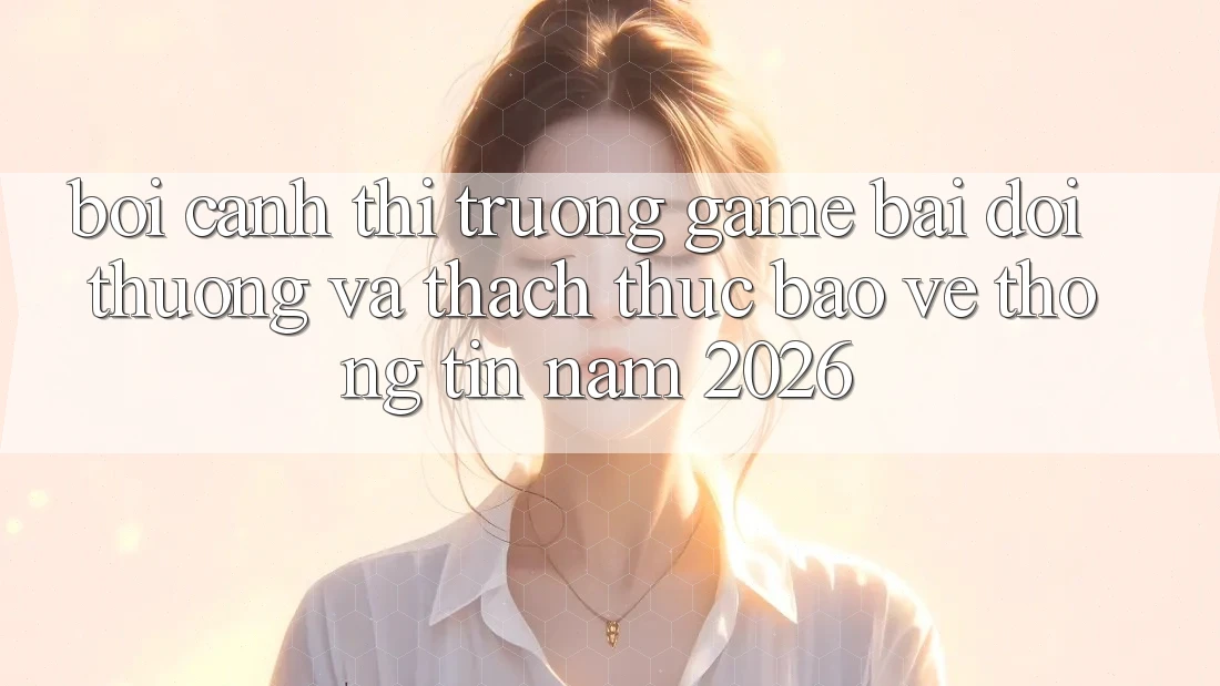 Bối Cảnh Thị Trường Game Bài Đổi Thưởng Và Thách Thức Bảo vệ thông tin Năm 2026 Bối Cảnh Thị Trường Game Bài Đổi Thưởng Và Thách Thức Bảo vệ thông tin Năm 2026