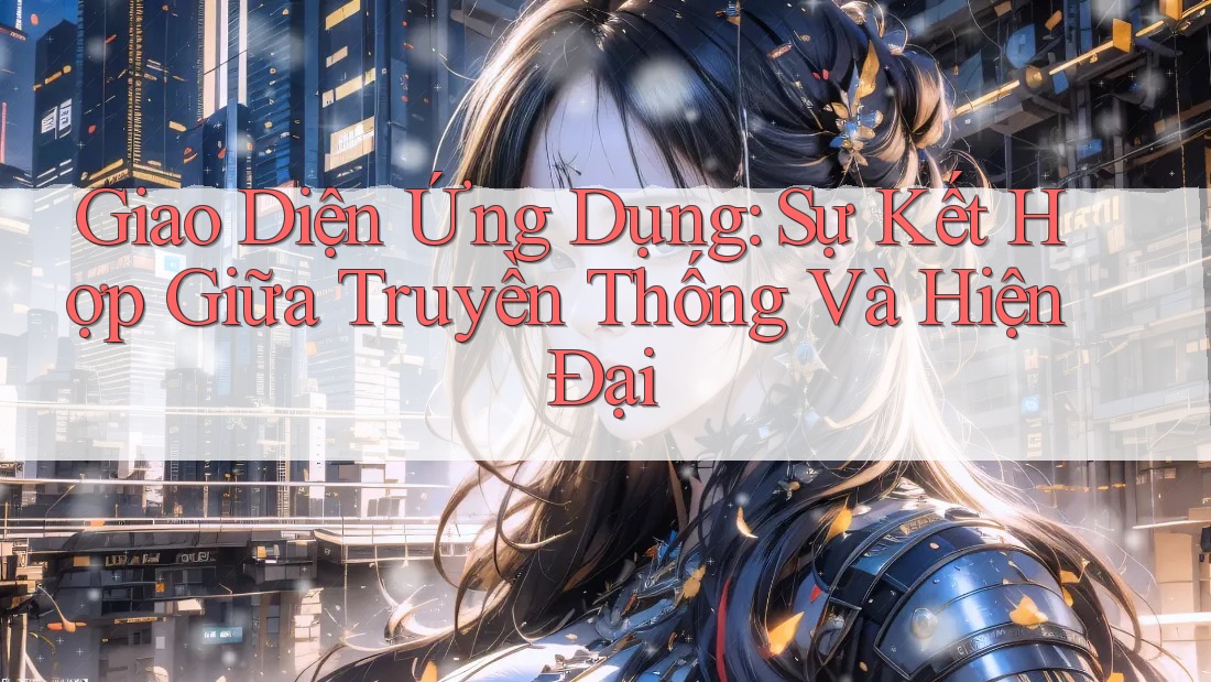 Giao Diện Ứng Dụng: Sự Kết Hợp Giữa Truyền Thống Và Hiện Đại